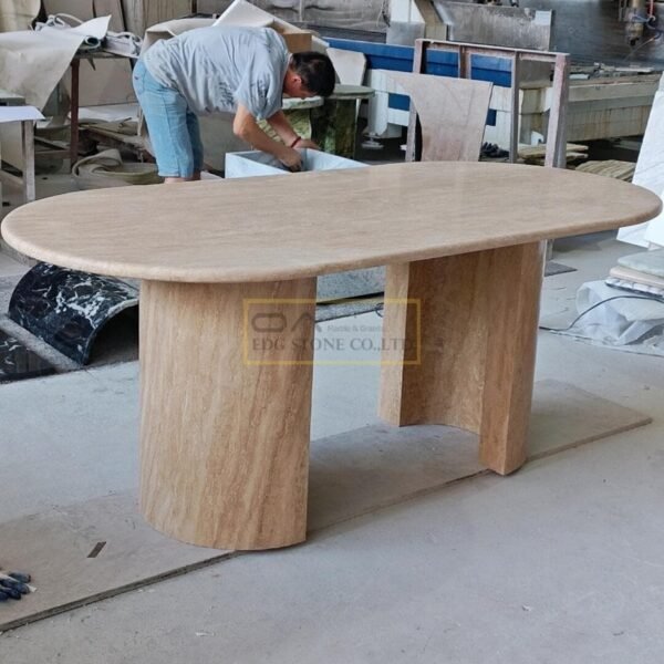 travertine dining table